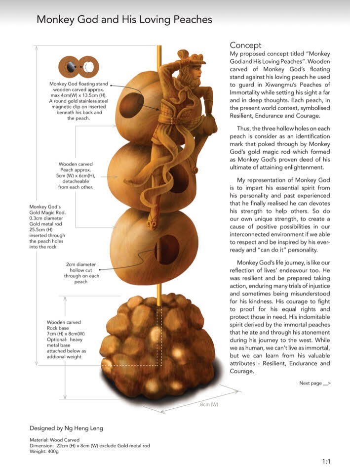 In 2021- Won Special Mention prize for International Heritage Deities Design Competition by Say Tian Hng Buddha Shop.